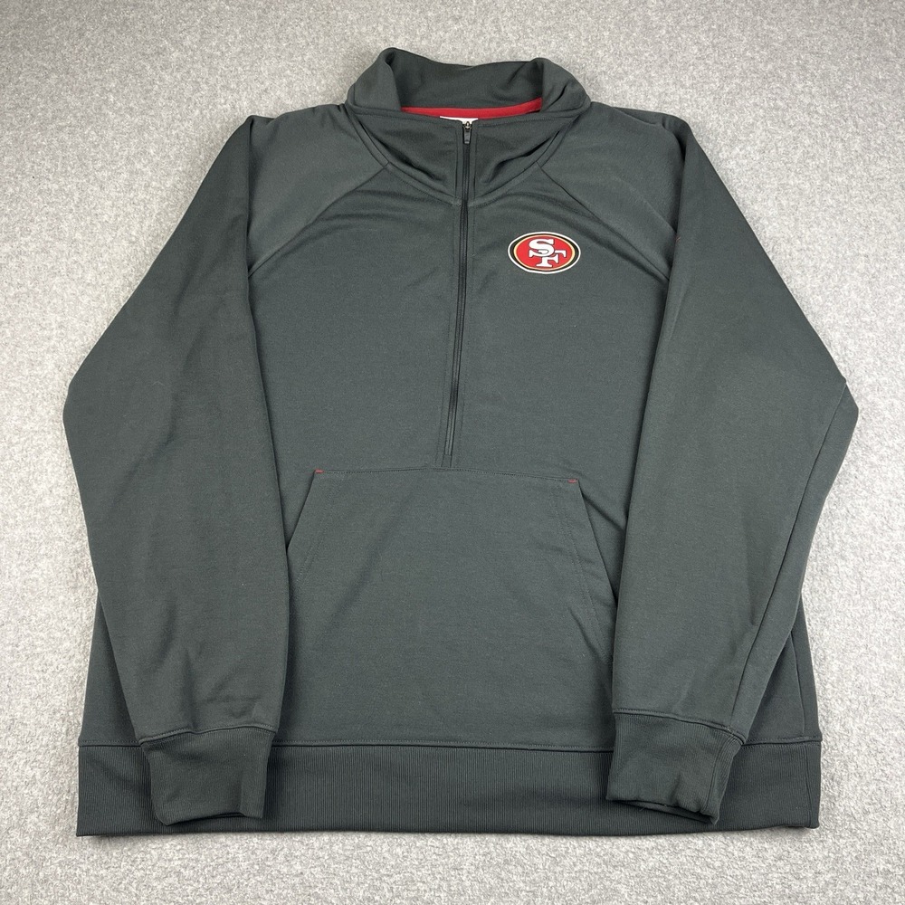 Nike Pullover Womens 2XL Dri-Fit NFL San Francisco 49ers 1/2 Zip Charcoal Jacket